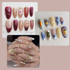 10-Piece 3D Press-On Nails | Handmade Y2K Nail Art Set with 4-in-1 Tools