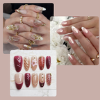 10-Piece 3D Press-On Nails | Handmade Y2K Nail Art Set with 4-in-1 Tools