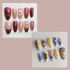 10-Piece 3D Press-On Nails | Handmade Y2K Nail Art Set with 4-in-1 Tools
