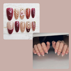 10-Piece 3D Press-On Nails | Handmade Y2K Nail Art Set with 4-in-1 Tools