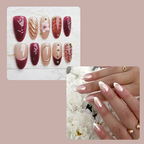10-Piece 3D Press-On Nails | Handmade Y2K Nail Art Set with 4-in-1 Tools