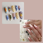 10-Piece 3D Press-On Nails | Handmade Y2K Nail Art Set with 4-in-1 Tools