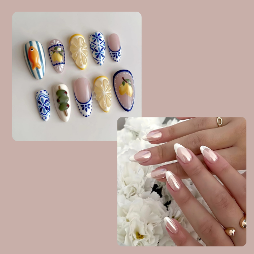 10-Piece 3D Press-On Nails | Handmade Y2K Nail Art Set with 4-in-1 Tools