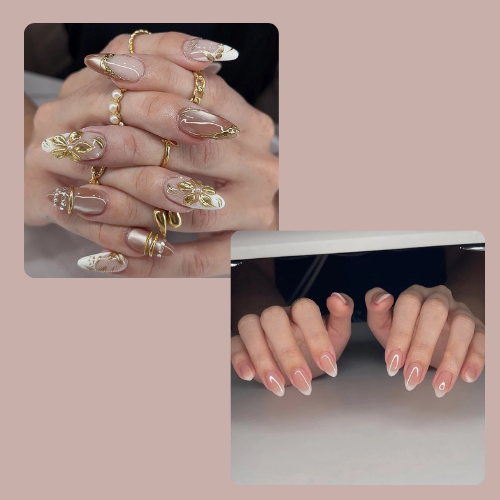 10-Piece 3D Press-On Nails | Handmade Y2K Nail Art Set with 4-in-1 Tools