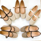 Women’s Native Rattan Mary Jane Flats | Comfortable Ballet Walking Shoes