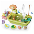 Dishwasher & Sink Kitchen Toy Set | Kids Pretend Play Toy with Water Play Washing Function