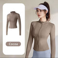 Women’s Slim Fit Sports Jacket | Long Sleeve Full-Zip Stretch Workout & Gym Jacket