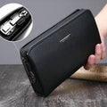 Anti-theft Men's Clutch PU Leather Tide Bag with Fingerprint Lock and Large Capacity Business Handbag | with Hand rope