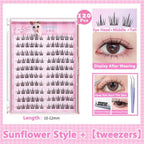 MakeUpMate100-120 Cluster False Eyelashes Self-Adhesive New Upgraded Softer Lashes Glue-Free 10-12mm