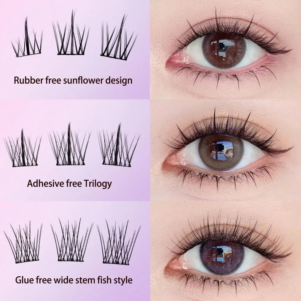 MakeUpMate100-120 Cluster False Eyelashes Self-Adhesive New Upgraded Softer Lashes Glue-Free 10-12mm