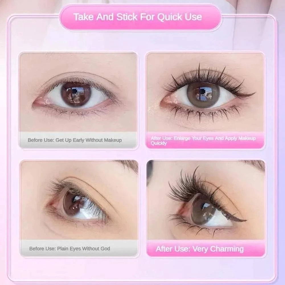 MakeUpMate100-120 Cluster False Eyelashes Self-Adhesive New Upgraded Softer Lashes Glue-Free 10-12mm