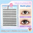 MakeUpMate100-120 Cluster False Eyelashes Self-Adhesive New Upgraded Softer Lashes Glue-Free 10-12mm