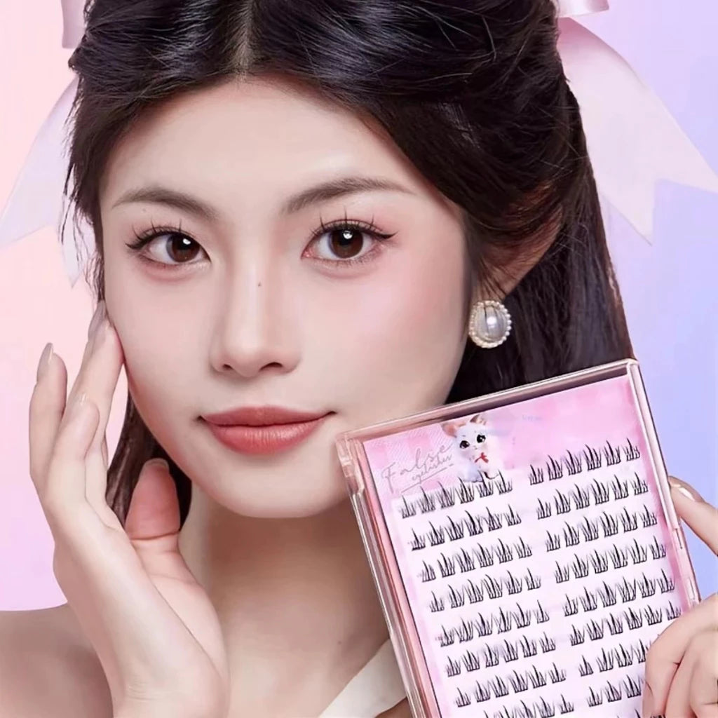 MakeUpMate100-120 Cluster False Eyelashes Self-Adhesive New Upgraded Softer Lashes Glue-Free 10-12mm