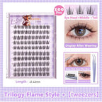 MakeUpMate100-120 Cluster False Eyelashes Self-Adhesive New Upgraded Softer Lashes Glue-Free 10-12mm